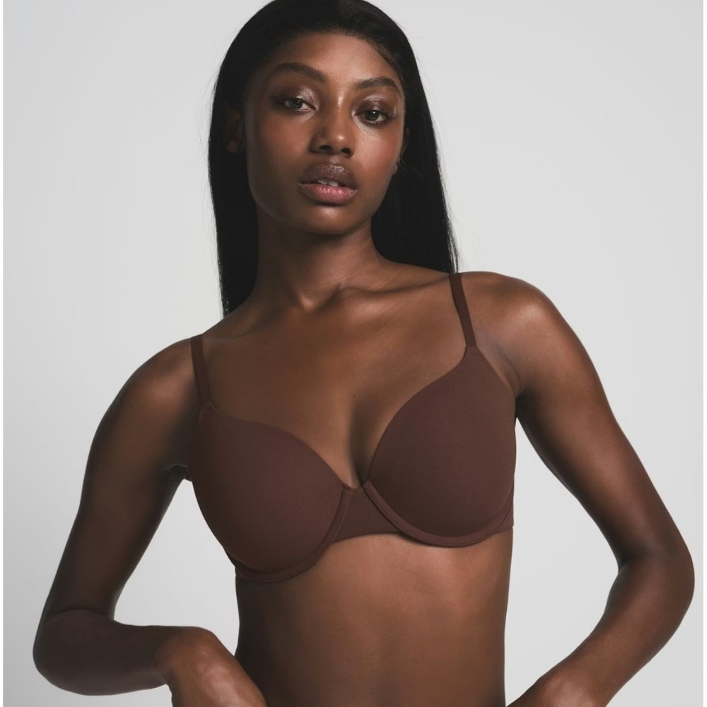 Skims Fits Everybody T-Shirt Bra BA-DEM-9221  Cocoa 38D - Picture 3 of 4